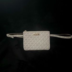 MK White Fanny Pack